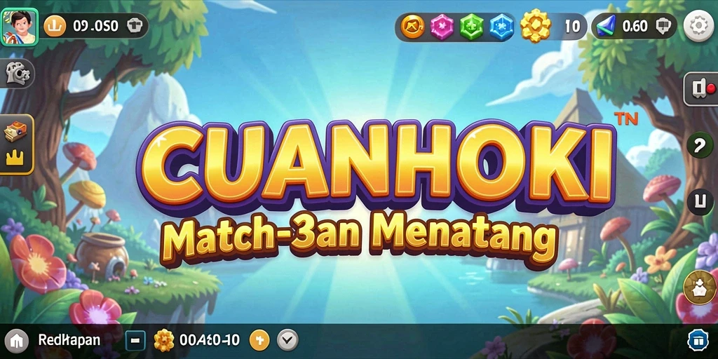 Gameplay seru dari CUANHOKI saat mencocokkan elemen.