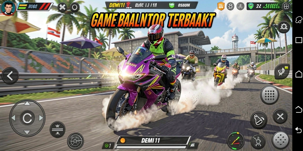 Tangkapan layar gameplay <strong>DEMI11</strong> dengan aksi kecepatan motor yang mengesankan.