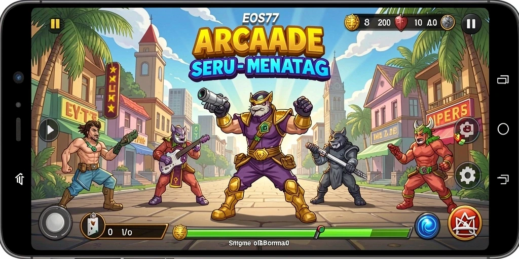 Tampilan gameplay seru dari game Arcade EOS77.