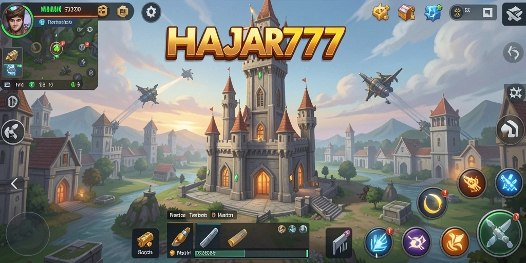 Tampilan gameplay HAJAR777 yang mendebarkan saat mempertahankan markas.