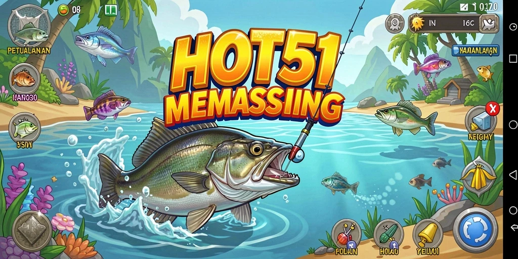 Gameplay menarik menangkap ikan di bawah laut.