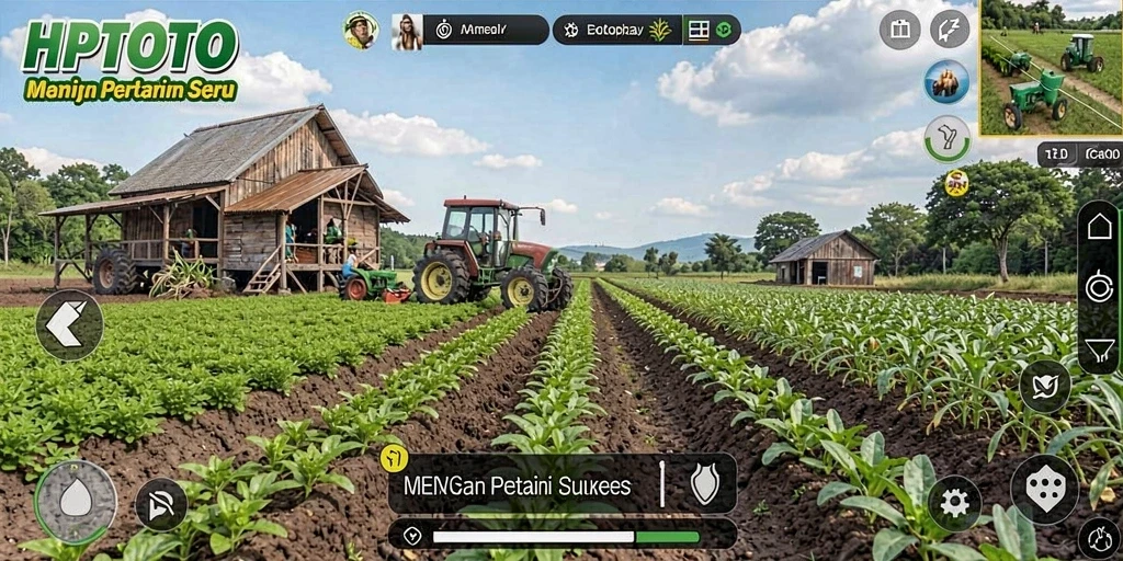 Tampilan gameplay HPTOTO yang menarik dalam bertani.