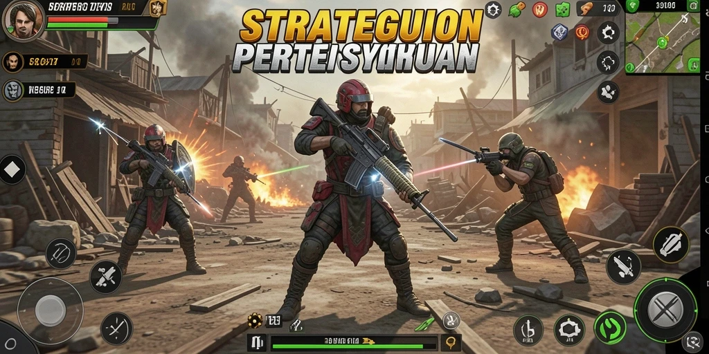 Gambaran gameplay menarik dari ID098 yang menunjukkan pertempuran strategis.