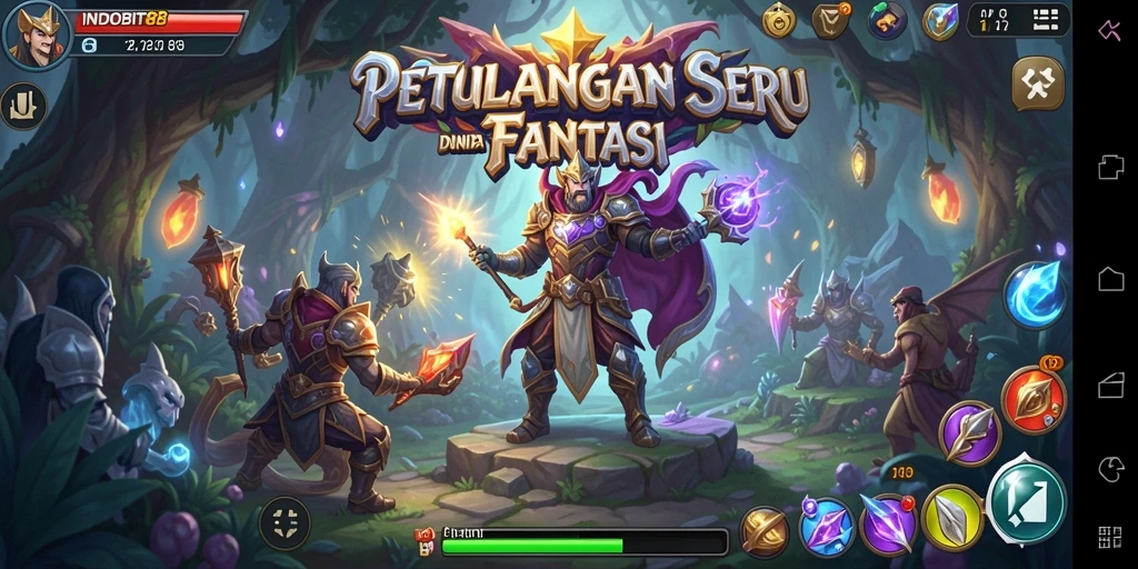 Tangkapan layar gameplay INDOBIT88 menampilkan petualangan mendebarkan.