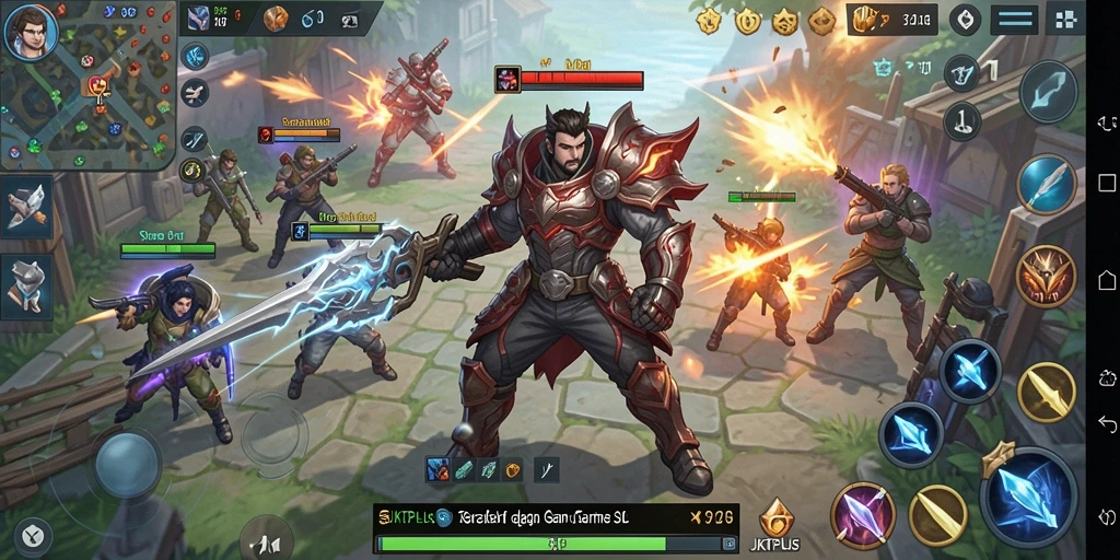 Tangkapan layar gameplay menampilkan strategi SLG yang mendalam dalam JKTPLUS.