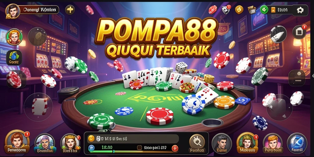 Tampilan keseruan gameplay QiuQiu di POMPA88.