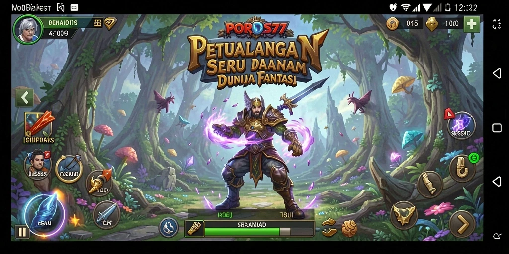 Tangkapan layar menunjukkan petualangan mendebarkan dalam POROS77.