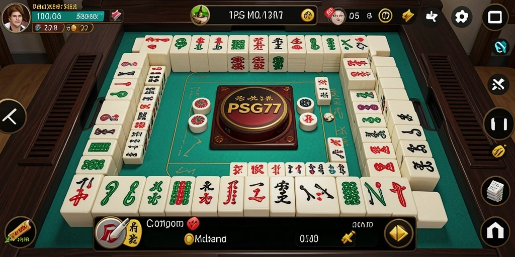 Screenshot gameplay PSG77 yang menunjukkan keseruan permainan Mahjong.