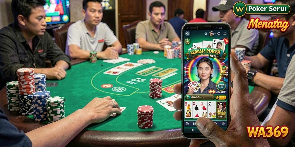 Tampilan gameplay seru Poker di WA369.